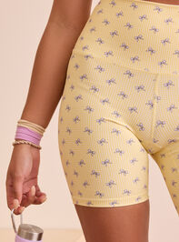 Power Bow Gingham Bike Shorts Detail 3 - TULLABEE
