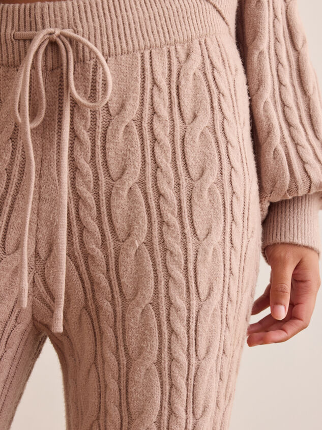 Dreamline Cable Knit Pant Detail 3 - TULLABEE