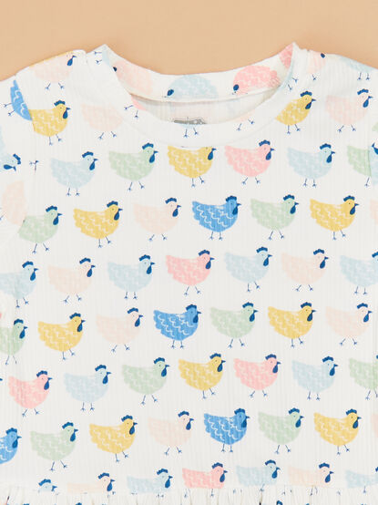 Chicken T-Shirt Dress by Mud Pie - TULLABEE