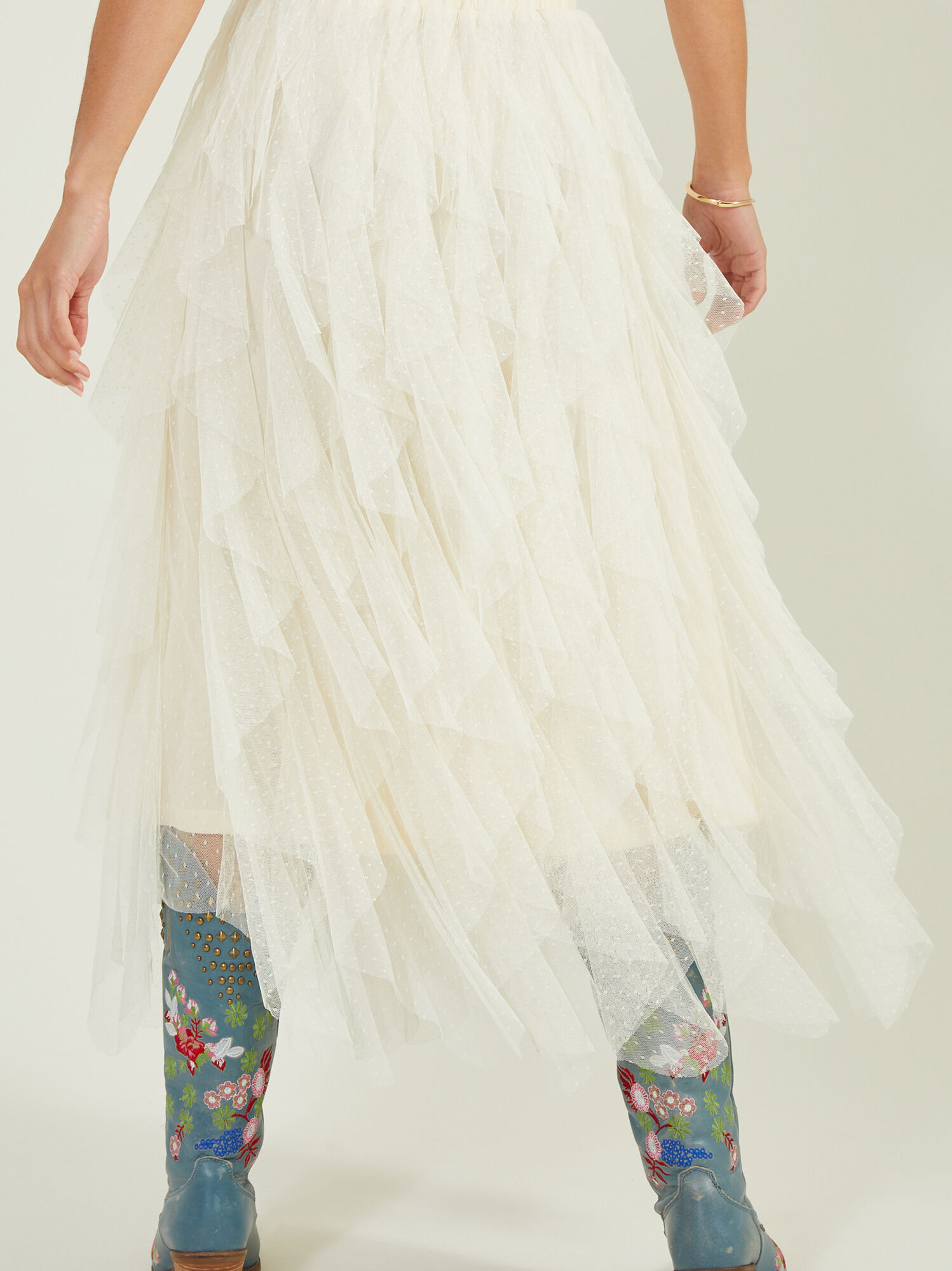 Waterfall tulle skirt hotsell