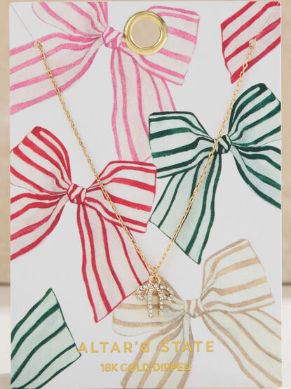 Bow Charm Necklace - TULLABEE
