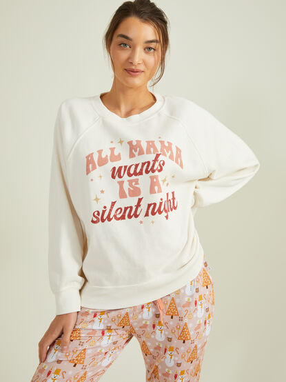 Silent Night Mama Graphic Sweatshirt - TULLABEE