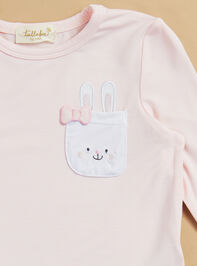 Bunny Pocket Baby Long Sleeve Detail 4 - TULLABEE