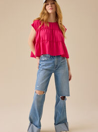 Matalyn Tiered Babydoll Top Detail 2 - TULLABEE
