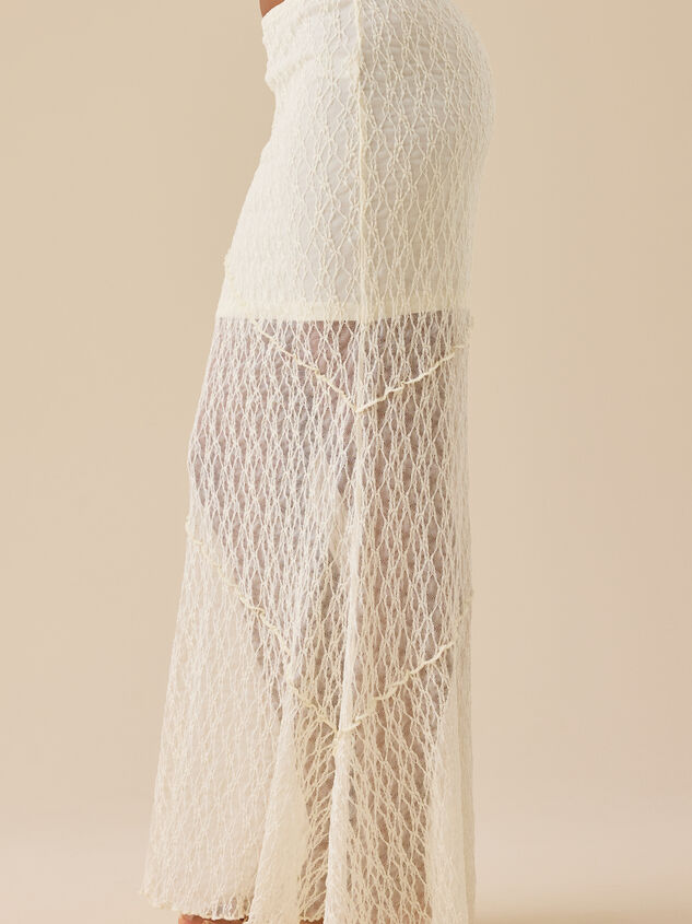 Aurora Lace Midi Skirt Detail 3 - TULLABEE