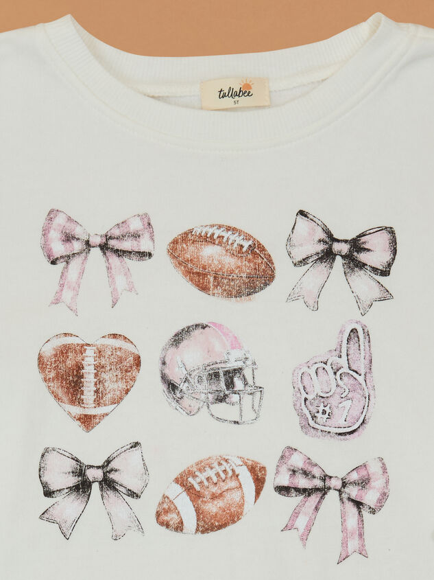Game Day Grid Sweatshirt Detail 2 - TULLABEE