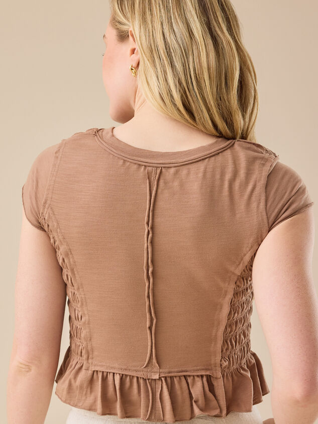 Annaleigh Smocked Fitted Tee Detail 4 - TULLABEE