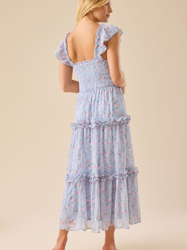 Blair Floral Maxi Dress Detail 4 - TULLABEE
