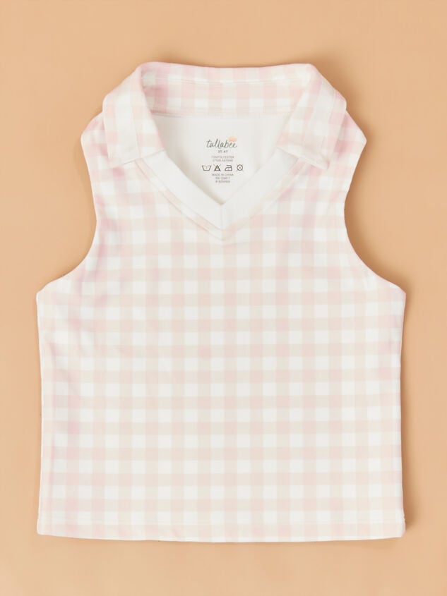Lena Gingham Polo Tank - TULLABEE