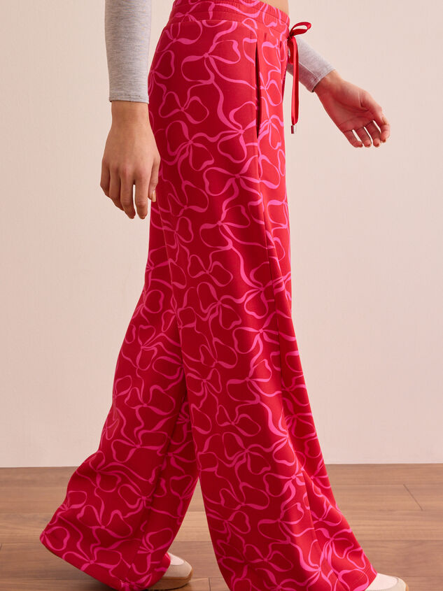 Supersoft Wide Leg Bow Pants Detail 4 - TULLABEE
