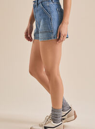 Kaylie Denim Shorts Detail 3 - TULLABEE