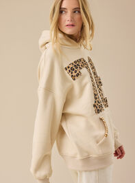 76 Leopard Print Graphic Hoodie Detail 4 - TULLABEE