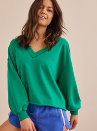 Reform and Ease V-Neck Pullover Detail 2 - TULLABEE