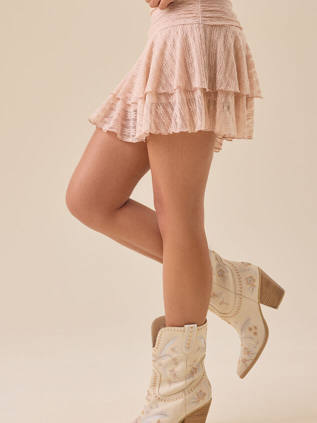 Lonny Mesh Mini Skirt Detail 4 - TULLABEE