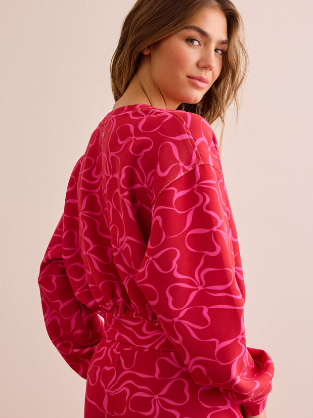 Super Soft Bow Sweatshirt Detail 4 - TULLABEE