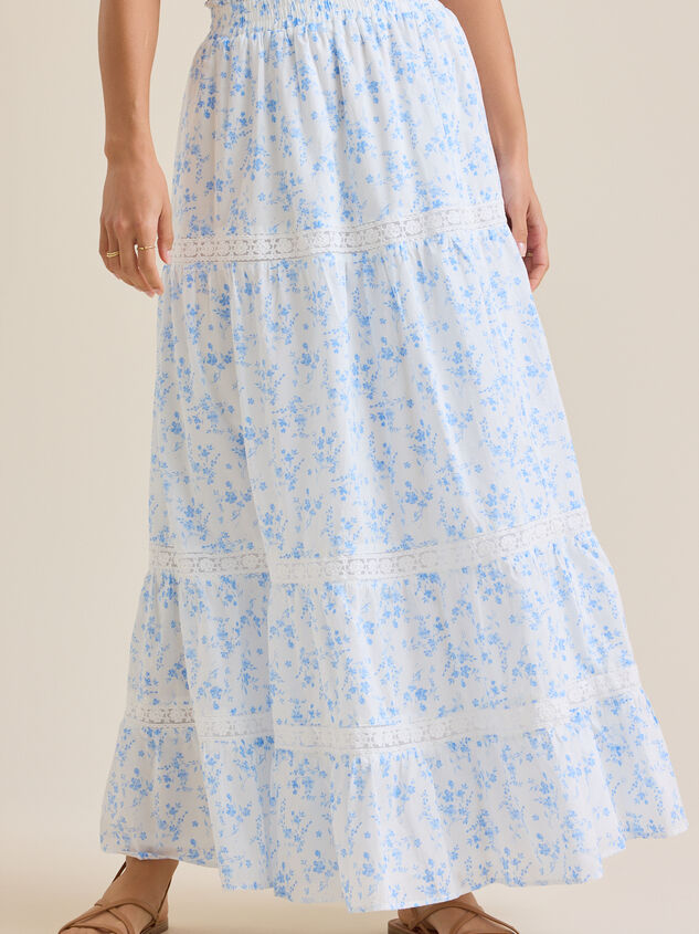 Adalyn Floral Maxi Skirt Detail 2 - TULLABEE