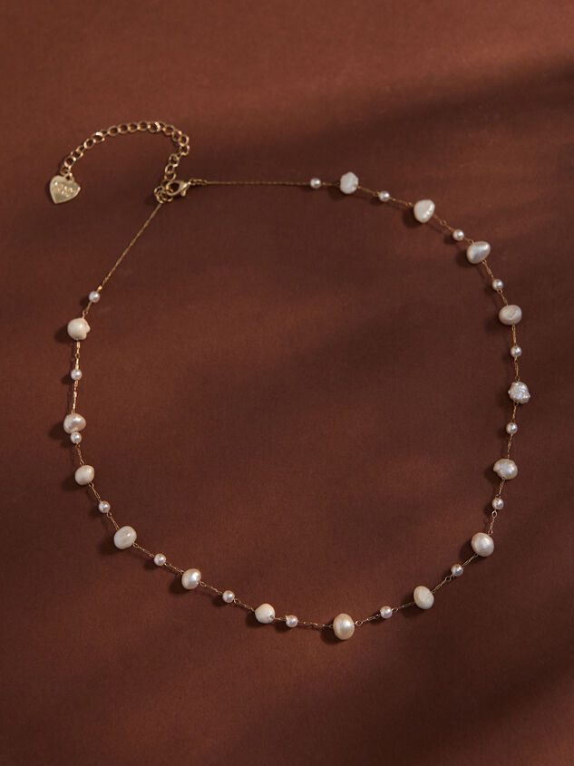 Dainty Pearl Stone Choker Necklace - TULLABEE