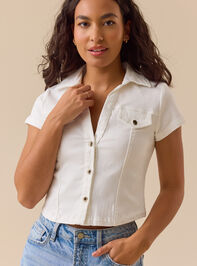 Sadie Denim Top Detail 3 - TULLABEE
