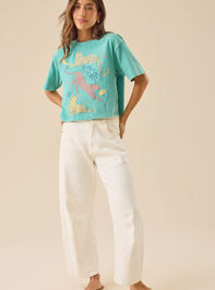 Sleepy Tiger Washed Cropped Tee Detail 3 - TULLABEE