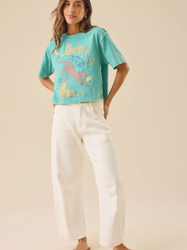 Sleepy Tiger Washed Cropped Tee Detail 3 - TULLABEE