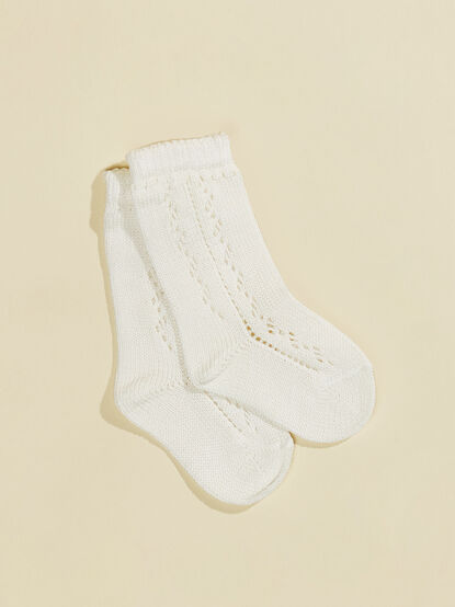 Eleanor Pointelle Socks - TULLABEE