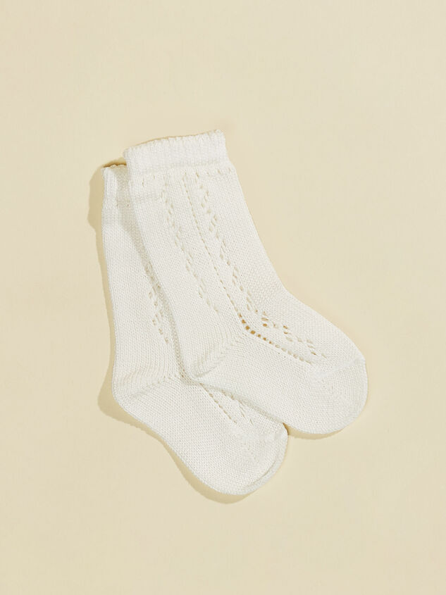 Eleanor Pointelle Socks Detail 1 - TULLABEE