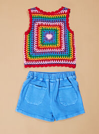 Vanessa Crochet Top and Pleated Skort Set Detail 3 - TULLABEE