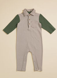 Carson Striped Polo Jumpsuit by Me + Henry Detail 2 - TULLABEE