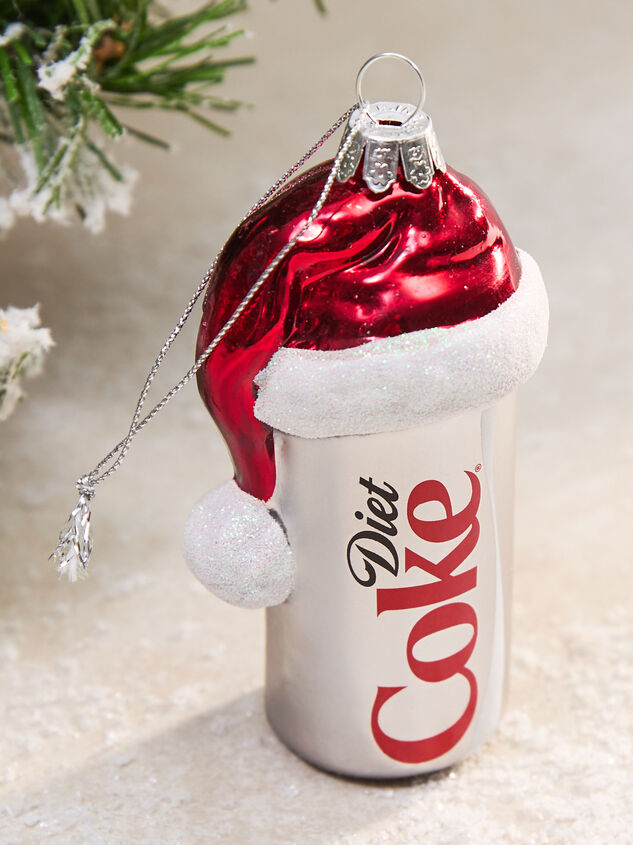 Diet Coke Santa Hat Christmas Ornament Detail 2 - TULLABEE