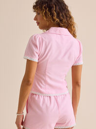 Kali Gingham Button Down Top Detail 5 - TULLABEE