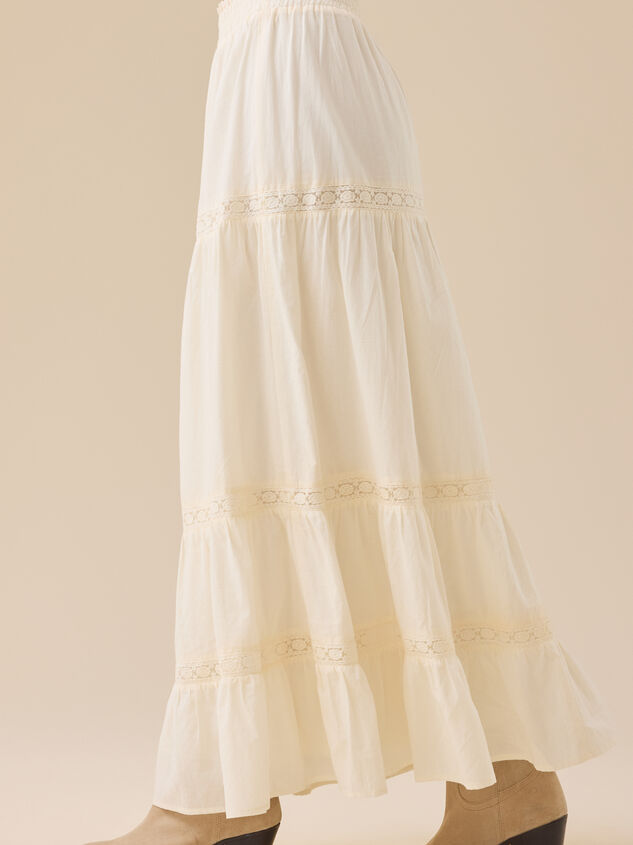 Kait Lace Midi Skirt Detail 4 - TULLABEE