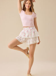 Raleigh Floral Layered Lace Shorts Detail 6 - TULLABEE