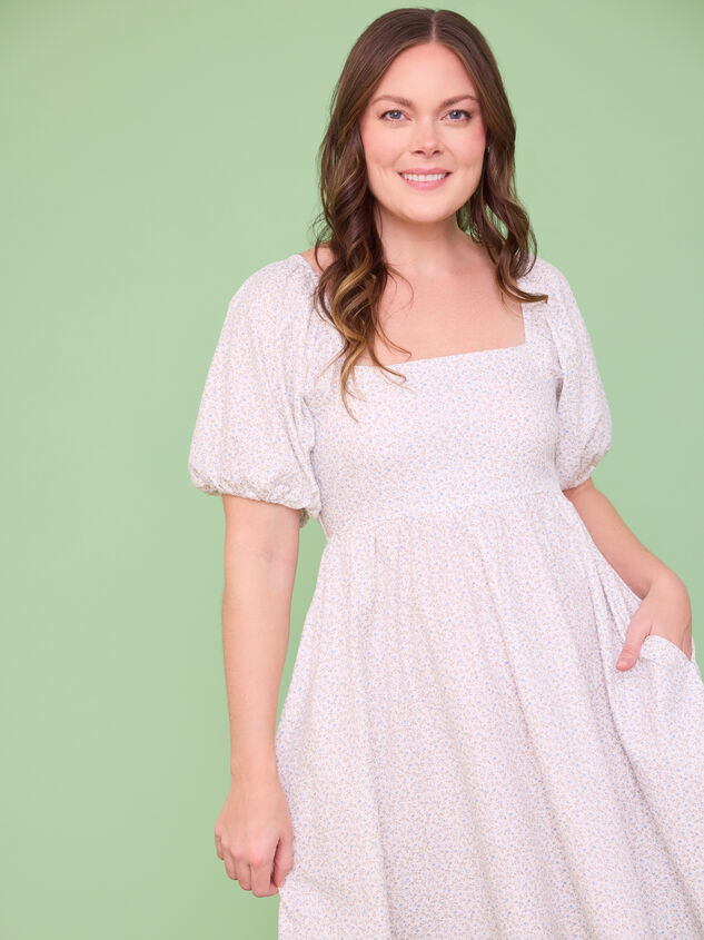 Lillian Floral Mama Dress Detail 4 - TULLABEE