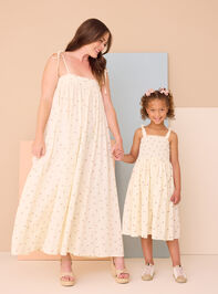 Laura Dot Smock Dress Detail 4 - TULLABEE