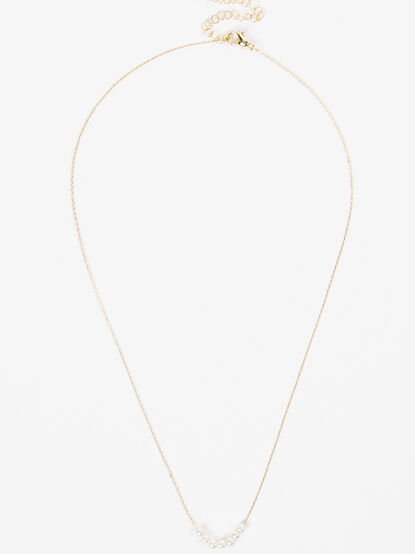18K Gold Pearl Slider Necklace - TULLABEE