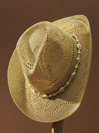 Beaded Shell Cowboy Hat - TULLABEE