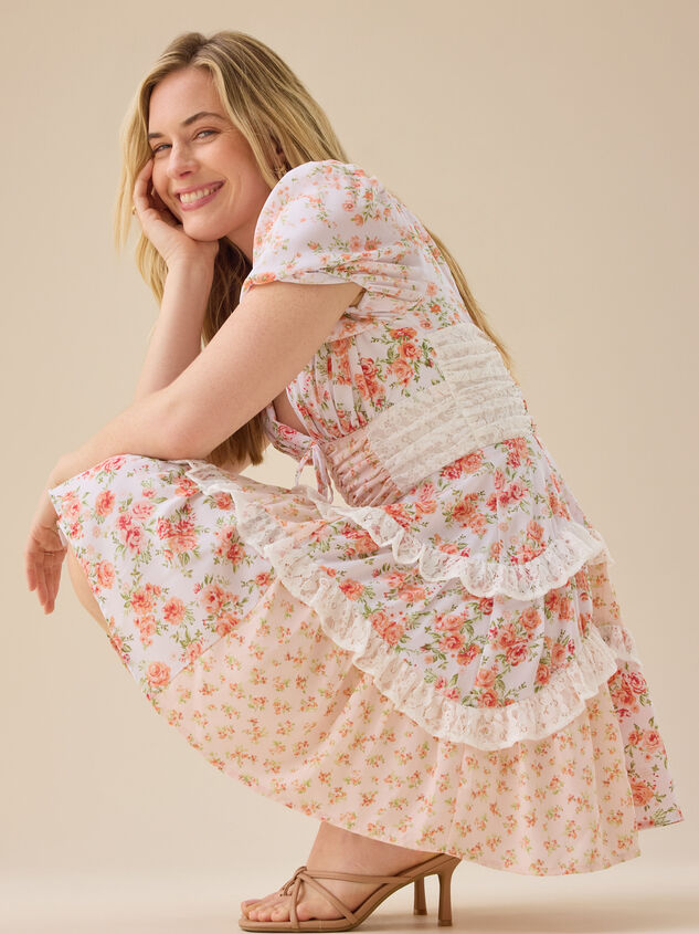 Aderny Floral Mini Dress Detail 3 - TULLABEE