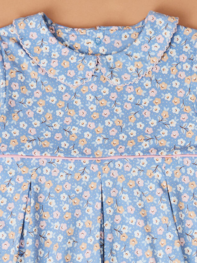 Beth Country Calico Baby Floral Top and Pant Set Detail 3 - TULLABEE