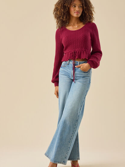 Addie Scalloped Hem Sweater - TULLABEE