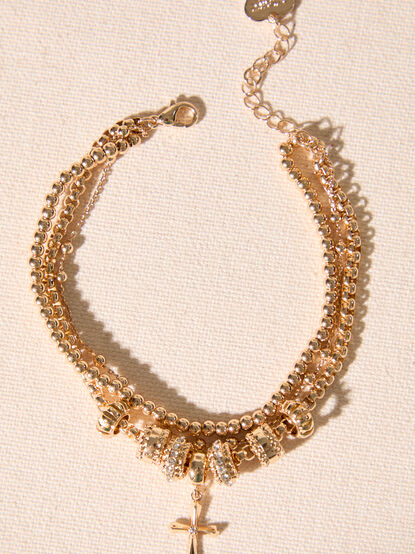 Cross Charm Bracelet - TULLABEE