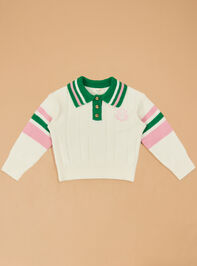 Gigi Golf Sweater Detail 2 - TULLABEE