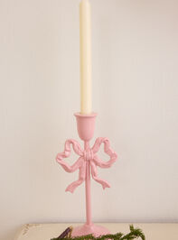 Pink Bow Candle Taper Holder - TULLABEE
