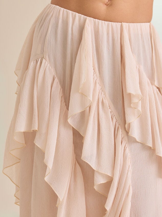 Atlas Ruffle Midi Skirt Detail 3 - TULLABEE