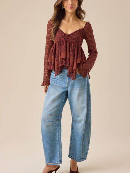 Lillian Lace Babydoll Top - TULLABEE