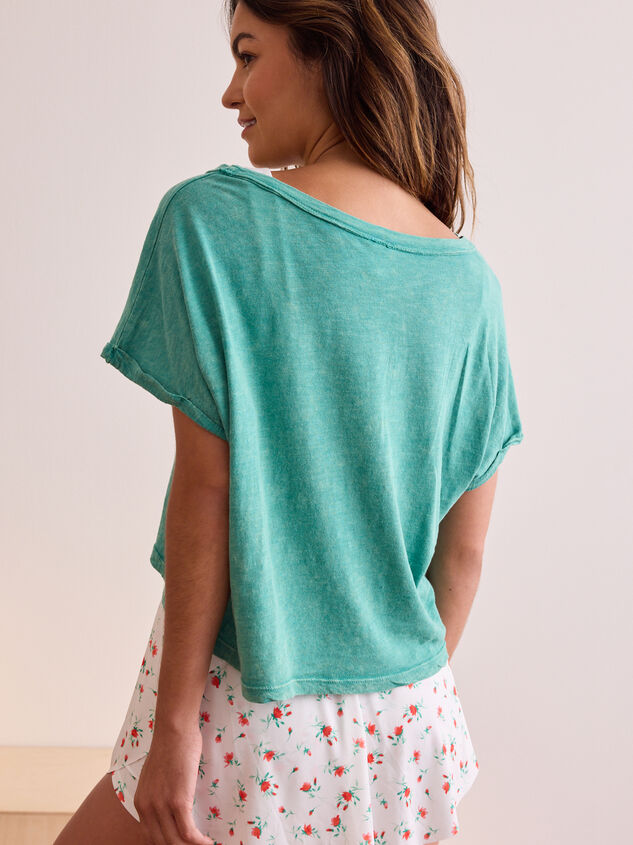 Relay Cropped Boxy Tee Detail 3 - TULLABEE