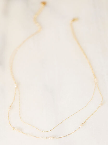 18k Gold Layered Beaded Necklace - TULLABEE