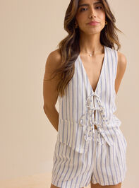 Marcelle Stripe Short Detail 2 - TULLABEE