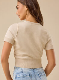 Hailey Crewneck Top Detail 4 - TULLABEE