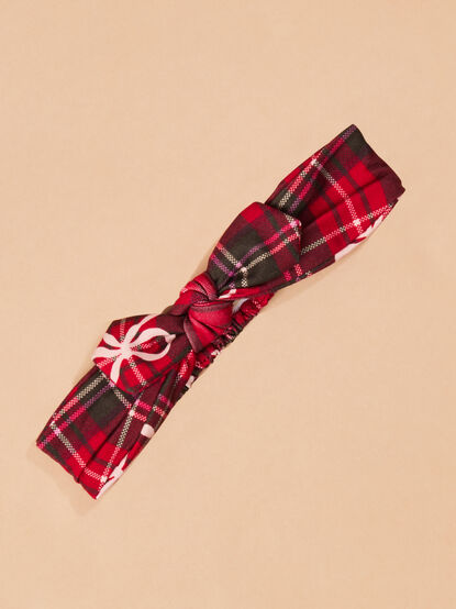 Hadley Bow Plaid Headband - TULLABEE