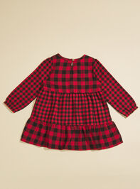 Lily Checkered Baby Dress and Bow Set by MudPie Detail 3 - TULLABEE